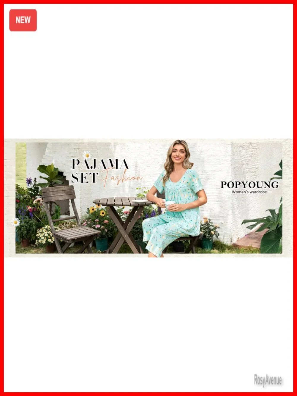 Womens Pajama Sets 2 Piece Capri Sleepwear with Pockets Rayon Spandex
